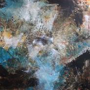 Below Me  oil&wax 16x16