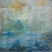 Bluebonnets In Fog  oil&wax 10x10 SOLD